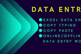 do excel, word data entry and copy typing
