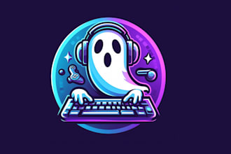 make unique ghost gaming mascot logo design with unlimited revision