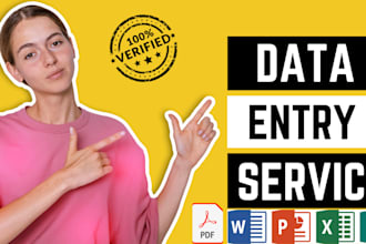 do data entry, pdf to excel, typing, copy paste, excel data entry within 24hrs