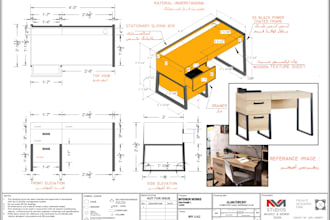 draft your 2d and 3d furniture design with autocad