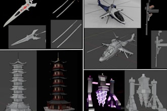 make 3d game asset and object for game or roblox model