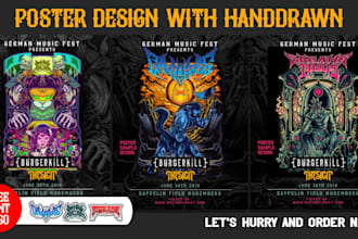 draw poster concert for your tour band