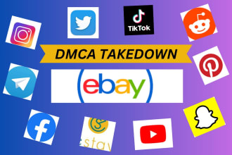 send dmca takedown notice to copyright infringement urls,tiktok,reddit,fb insta,