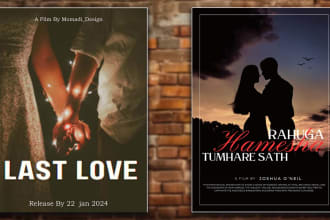 create professional romantic and love story movie poster design