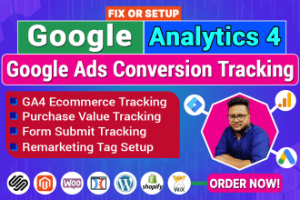 setup google analytics 4 for shopify conversion tracking, ga4 ecommerce tracking
