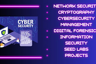 do cybersecurity task , digital forensics ,network security