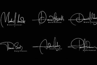 create signature and handrawn logo