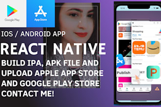 build and upload ios android app to app store and play store
