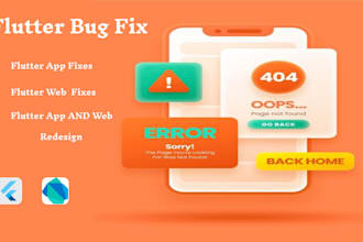develop flutter app, reskin flutter, bug fix and flutterflow