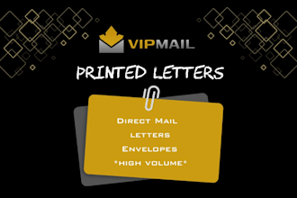 do high volume printed letters direct mail