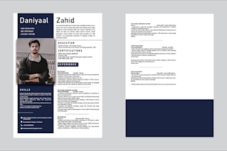 design unique resume and cv layout