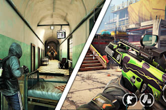 help you develop 3d tps, fps multiplayer mobile game in unity
