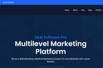 develop binary MLM software and website