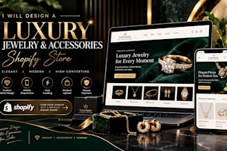 design a luxury jewelry and accessories shopify store