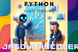 do python algo trading script, bot or backtesting solutions