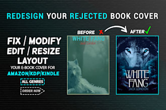 design,redesign,edit,modify,formatting,fix,resize book cover for amazon,acx,kdp