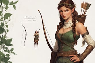 illustrate your dnd character caricature and friendship portrait