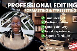 proofread, edit, and format your fiction and non fiction books
