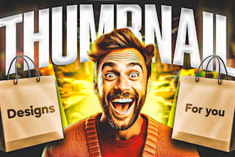 do amazing and creative thumbnail design edit for gaming,vlog,education,tutorial