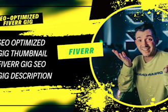 create a professional fiverr gig description and images