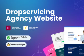 create a dropservicing agency website, roadmap included