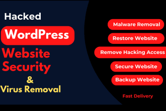 fix and restore hacked wordpress websites, remove malware, and secure it