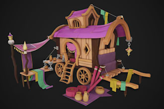 do stylized 3d modelling and texture
