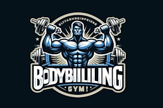 make modern bodybuilding emblem and gym mascot logo design for your company