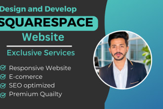 design and develop squarespace website, responsive