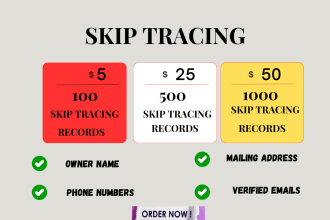 do real estate skip tracing  bulk llc skip tracing