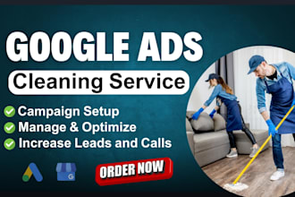 do google ads PPC campaign setup and optimize for USA, UK based cleaning service