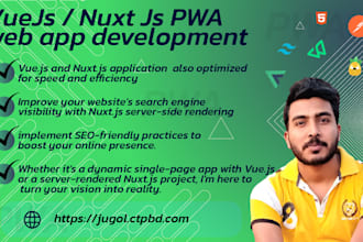 do vue js nuxt js  pwa web appdevelopment