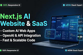 develop expert nextjs ai website and custom ai saas application