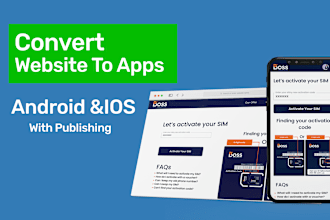 convert your websites to mobile apps android and ios