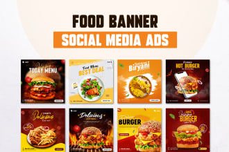 design restaurant poster, food banner, flyers, and brochure