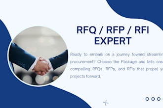 prepare your bid proposal, rfq, rfp, rfi for all projects