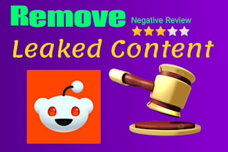remove reddit post and infringing content under dmca