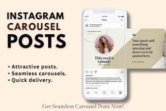 design 10 slides swipeable instagram carousel posts, social media posts