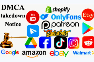 send dmca report to remove copyright content from reddit,fb,tiktok,onlyfans,