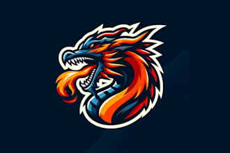 create an awesome real dragon head mascot logo design for you