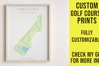 design a golf course poster in minimalistic style