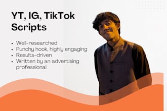 be your professional researcher and youtube scriptwriter