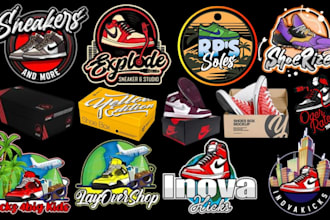 do street wear, footwear, shoes and sneaker logo for your brand store