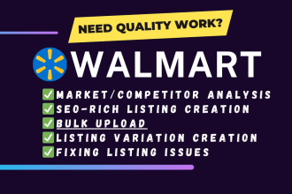 list products on walmart marketplace and optimize them
