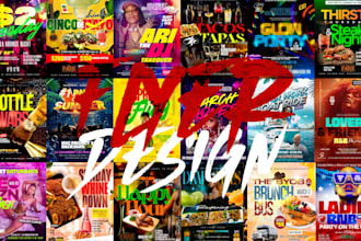 design unique party, event flyer, and instagram flyer  and poster design