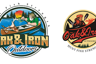 make an modern canoe logo design