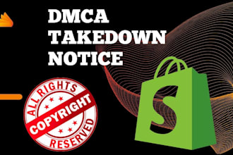 send dmca takedown notice to shopify