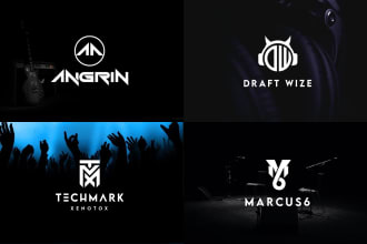 do dj music logo,and monogram,text,band,initial,wordmark,symbol,business design