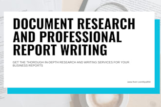 write any report, documentation, research document
