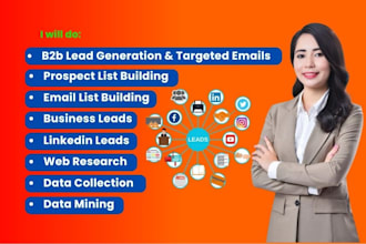 b2b lead generation, email list building, linkedin lead generation, prospecting